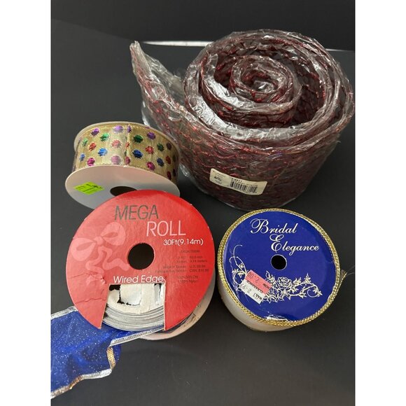 4 Assorted Wired Ribbon - Picture 4 of 4